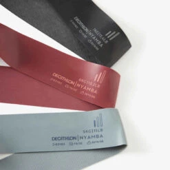 KIT X3 ÉLASTIQUES FITNESS RÉSISTANCE 5-6-7 KG - GRIS/BORDEAUX/NOIR -ProSportif Boutique kit mini bandes elastiques sport en latex x3 2