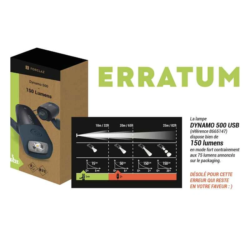 Lampe Torche Rechargeable - 150 Lumens - DYNAMO 500 V2 4 Lampe Torche Rechargeable - 150 Lumens - DYNAMO 500 V2 – Image 2