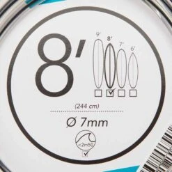 Leash Surf 8' (240 Cm) Diamètre 7 Mm Noir -ProSportif Boutique leash surf 8 240 cm diametre 7 mm noir 8