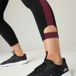 Legging Fitness 7/8 Coton Extensible Respirant Femme - Noir Bordeaux 13 Legging Fitness 7/8 Coton Extensible Respirant Femme - Noir Bordeaux -ProSportif Boutique legging 7slash8 510 femme vert avec motif 3