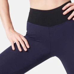 Legging 7/8 510 Piping Fitness Femme Bleu Marine/noir -ProSportif Boutique legging 7slash8 510 piping fitness femme noirslashgris 5