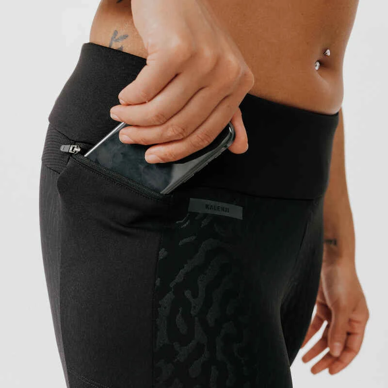 Kalenji Legging Running Long Chaud Femme - Warm+ Noir Avec Motifs 6 Kalenji Legging Running Long Chaud Femme - Warm+ Noir Avec Motifs â Image 4