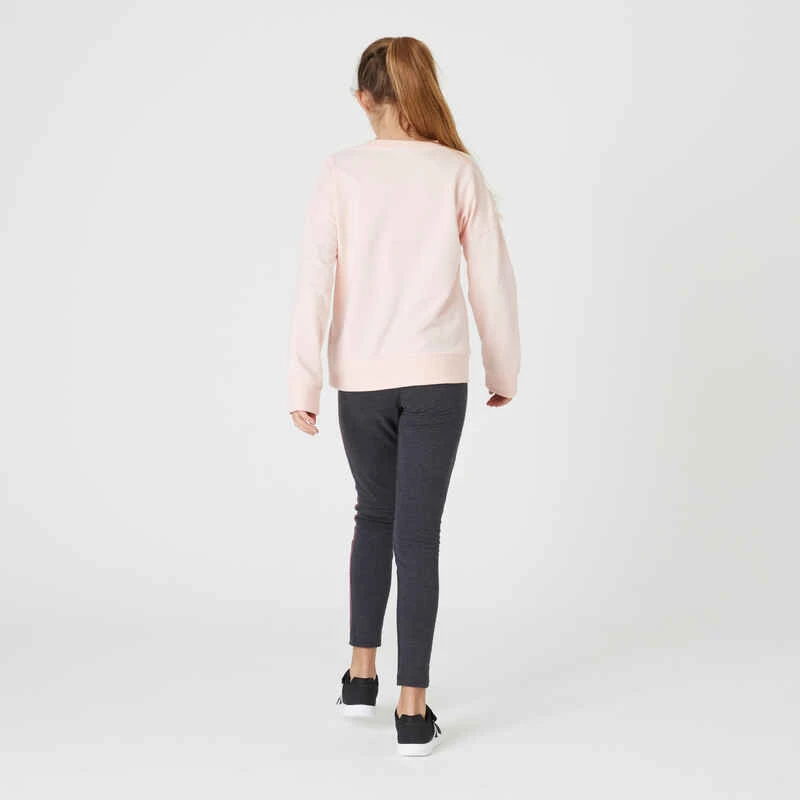 Legging Chaud Fille French Terry Coton - Basique Gris Chiné Foncé 5 Legging Chaud Fille French Terry Coton - Basique Gris Chiné Foncé – Image 3