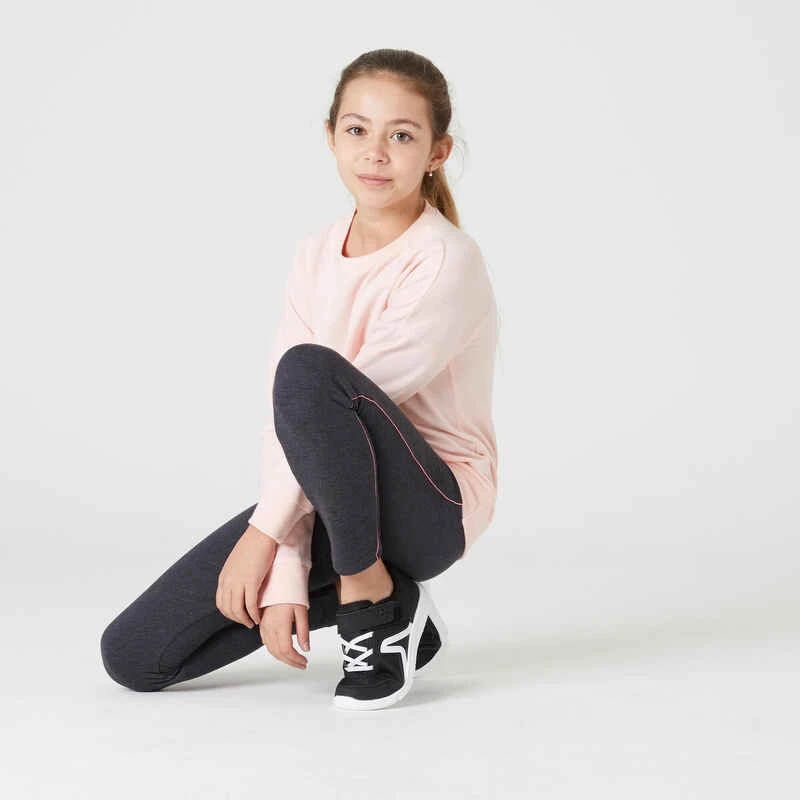 Legging Chaud Fille French Terry Coton - Basique Gris Chiné Foncé 7 Legging Chaud Fille French Terry Coton - Basique Gris Chiné Foncé – Image 5