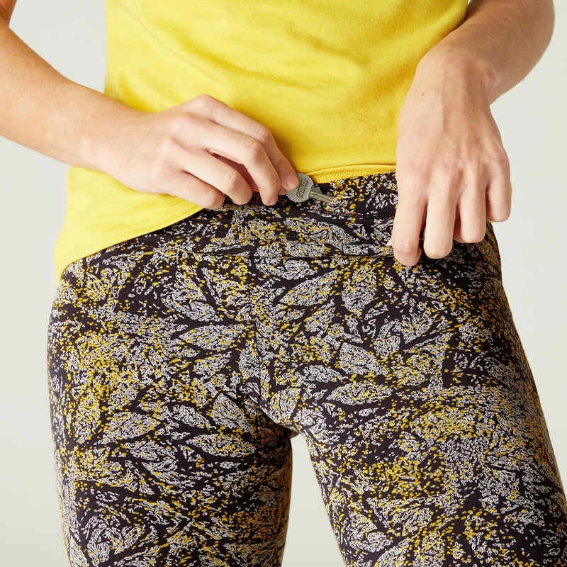 Legging Fitness 7/8 Coton Extensible Avec Mesh Femme - Jaune 8 Legging Fitness 7/8 Coton Extensible Avec Mesh Femme - Jaune – Image 6