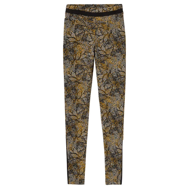 Legging Fitness 7/8 Coton Extensible Avec Mesh Femme - Jaune 9 Legging Fitness 7/8 Coton Extensible Avec Mesh Femme - Jaune – Image 7