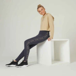 Legging Slim Fitness Femme Fit+ - 500 Gris 17 Legging Slim Fitness Femme Fit+ - 500 Gris -ProSportif Boutique legging coton fitness fit gris 2