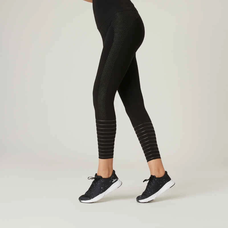 Legging Fitness 7/8 Coton Extensible Gainant Femme - Noir 3 Legging Fitness 7/8 Coton Extensible Gainant Femme - Noir