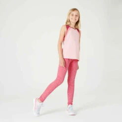 Legging Fille Coton - 320 Imprimé Rose 12 Legging Fille Coton - 320 Imprimé Rose -ProSportif Boutique legging coton respirant 500 fille gym enfant noir imprime 3