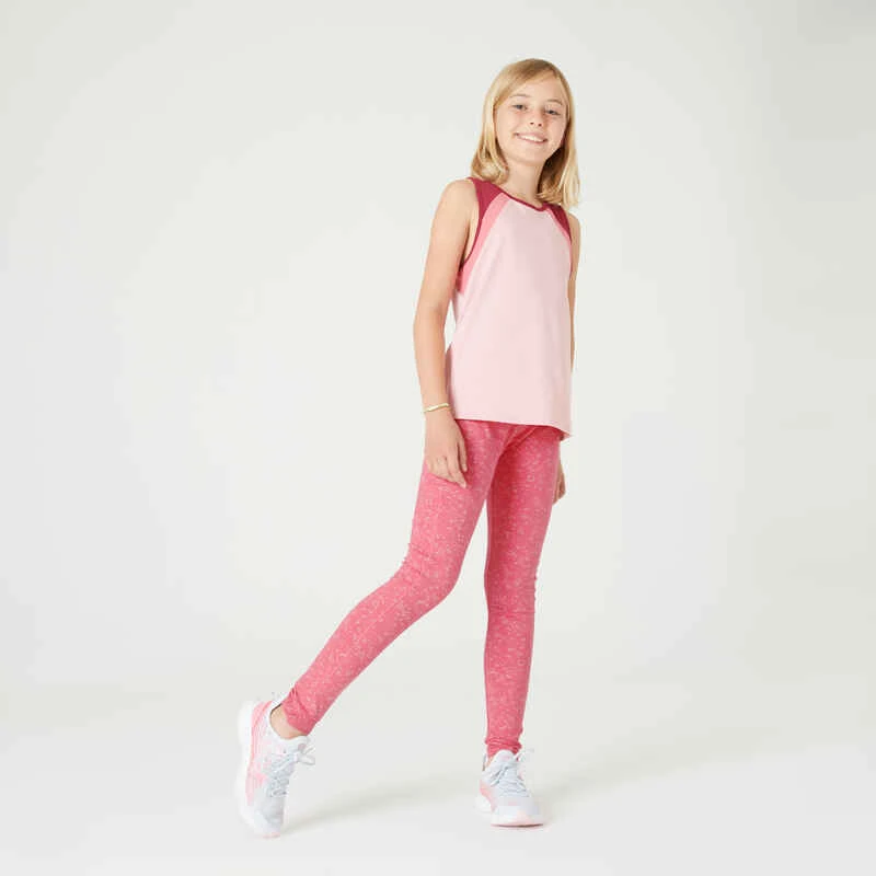 Legging Fille Coton - 320 Imprimé Rose 6 Legging Fille Coton - 320 Imprimé Rose – Image 4