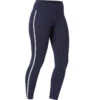 Legging Court De Sport Taille Haute 510 Femme 7/8 En Coton Bleu Marine