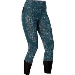 Legging Court De Sport Taille Haute 520 Femme 7/8 En Coton Bleu Canard Printé -ProSportif Boutique legging court de sport taille haute 520 femme 7slash8 en coton bleu canard printe 8