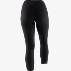 Legging Court De Sport Taille Haute 520 Femme 7/8 En Coton Noir -ProSportif Boutique legging court de sport taille haute 520 femme 7slash8 en coton noir 2