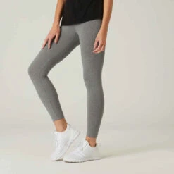 Legging 7/8 Fitness Femme - Fit+ Gris