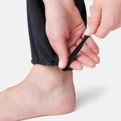 Legging Fitness Long Coton Extensible Bas Resserable Femme - Fit+ Noir -ProSportif Boutique legging de sport regular 500 femme noir 4