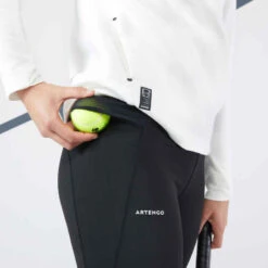 Artengo Legging Tennis Dry Femme - HIP BALL Noir -ProSportif Boutique legging de tennis femme leg th 900 noir camo 4