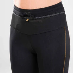 LEGGING DE TRAIL RUNNING 3/4 FEMME EMBOSS NOIR BRONZE 16 LEGGING DE TRAIL RUNNING 3/4 FEMME EMBOSS NOIR BRONZE -ProSportif Boutique legging de trail running 3slash4 femme emboss noir bronze 3