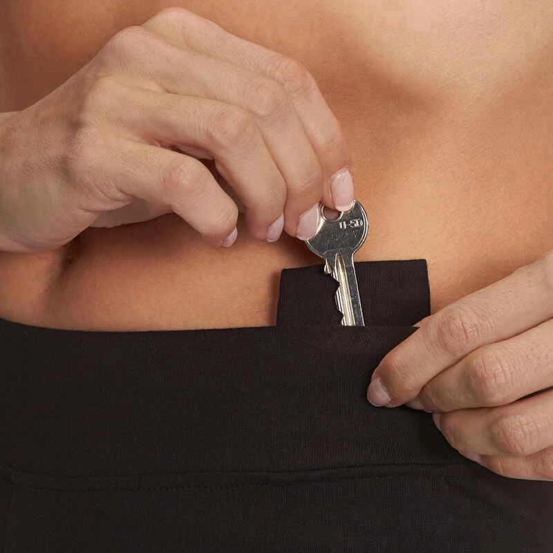 Legging FIT+ 500 Slim Gym & Pilates Femme Noir 9 Legging FIT+ 500 Slim Gym & Pilates Femme Noir â Image 7