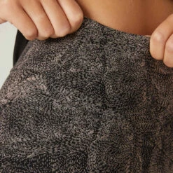 Legging Fitness 7/8 Coton Extensible Court Et Gainant Femme - Gris Violacé -ProSportif Boutique legging galbant 7slash8 900 femme noir 4