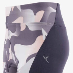 Legging Fille Synthétique Respirant - S500 Gris Et Rose Avec Imprimé -ProSportif Boutique legging synthetique respirant s500 fille gym enfant gris imprime rose 4