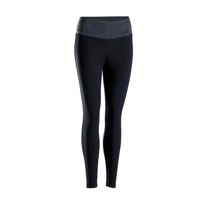 LEGGING COTON YOGA FEMME ECO-CONCU NOIR / GRIS 3 LEGGING COTON YOGA FEMME ECO-CONCU NOIR / GRIS