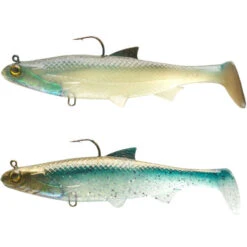 LEURRE SOUPLE SHAD PECHE AUX LEURRES KIT ROACH RTC 120 ABLETTE / DOS BLEU