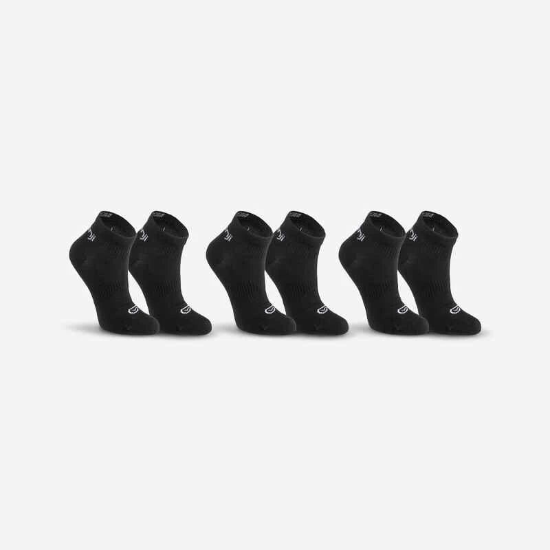 Lot De 3 Chaussettes Enfant D'athlétisme Noires Tige Basse 3 Lot De 3 Chaussettes Enfant D'athlétisme Noires Tige Basse