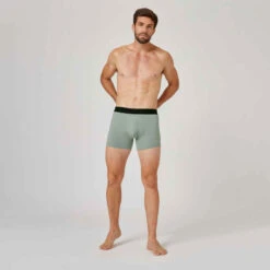 Lot X3 Boxer Fitness Homme - 500 Noir / Gris / Vert Foncé -ProSportif Boutique lot de trois boxers noir gris et kaki 5
