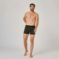Lot X3 Boxer Fitness Homme - 500 Noir / Gris / Vert Foncé -ProSportif Boutique lot de trois boxers noir gris et kaki 6