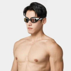 Lunettes De Natation - TURN Taille L - Verres Miroir - Noir / Blanc / Rouge -ProSportif Boutique lunettes de natation turn taille l verres fumes noir slash gris slash jaune 6