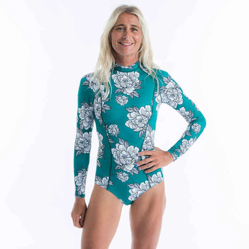 Maillot 1 Pièce Manches Longues Dani PEONY Avec Back Zip 3 Maillot 1 Pièce Manches Longues Dani PEONY Avec Back Zip