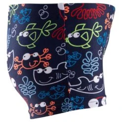 BOXER DE BAIN BEBE / ENFANT BLEU IMPRIME FISH -ProSportif Boutique maillot de bain bebe garcon boxer bleu fonce imprime 3
