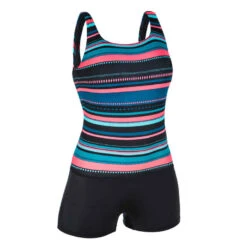 Maillot De Bain De Natation Femme 1 Pièce Heva Shorty Mexi Noir -ProSportif Boutique maillot de bain de natation 1 piece heva shorty mexi noir 5