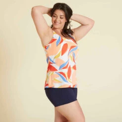 Maillot De Bain De Natation Femme 1 Pièce Tankini Shorty HEVA Lea Melon -ProSportif Boutique maillot de bain de natation femme 1 piece tankini shorty heva lea melon 5