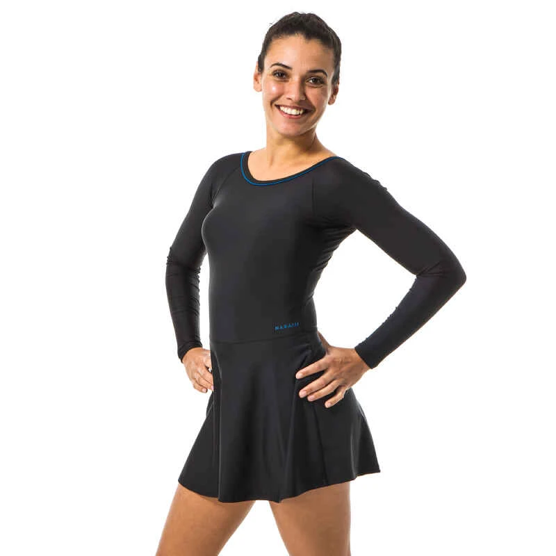 Maillot De Bain De Natation Femme 1 Pièce Una Sleeve Noir 3 Maillot De Bain De Natation Femme 1 Pièce Una Sleeve Noir