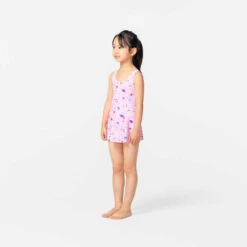Maillot De Bain De Natation Fille 1 Pièce Vega Jupette Imprimé Rose -ProSportif Boutique maillot de bain de natation fille 1 piece vega jupette rose 6