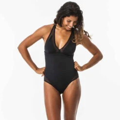 MAILLOT DE BAIN DE SURF 1 PIECE FEMME DOS X ISA NOIR