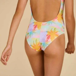 MAILLOT DE BAIN 1 PIECE FILLE 100 MIXLIFE JAUNE 18 MAILLOT DE BAIN 1 PIECE FILLE 100 MIXLIFE JAUNE -ProSportif Boutique maillot de bain surf fille noir hiloe 100 4