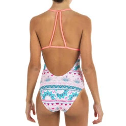 Maillot De Bain 1 Pièce Rose HIMAE GIRL500 PAGI -ProSportif Boutique maillot de bain surf fille vert himae 500 2