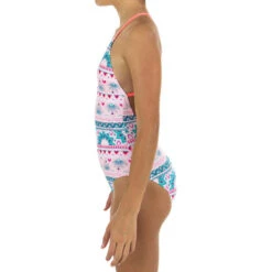 Maillot De Bain 1 Pièce Rose HIMAE GIRL500 PAGI -ProSportif Boutique maillot de bain surf fille vert himae 500 3