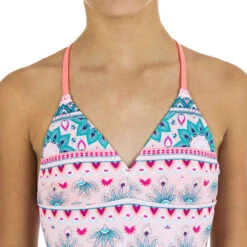 Maillot De Bain 1 Pièce Rose HIMAE GIRL500 PAGI -ProSportif Boutique maillot de bain surf fille vert himae 500 4