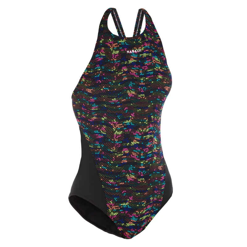 Maillot De Bain Une Pièce De Natation Fille Kamiye Print Fire Noir / Jaune 7 Maillot De Bain Une Pièce De Natation Fille Kamiye Print Fire Noir / Jaune – Image 5