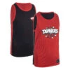 MAILLOT SANS MANCHE DE BASKETBALL REVERSIBLE GARCON/FILLE NOIR ROUGE DUNKE T500R -ProSportif Boutique maillot de basketball reversible garconslashfille confirmee gris noir clev t500r