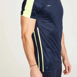 Kipsta Maillot De Football Adulte TRAXIUM Marine Et Jaune -ProSportif Boutique maillot de football adulte traxium gris clair et bleu 3