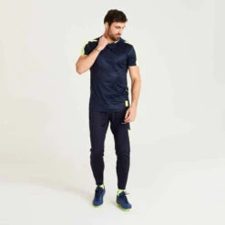 Kipsta Maillot De Football Adulte TRAXIUM Marine Et Jaune -ProSportif Boutique maillot de football adulte traxium gris clair et bleu 6