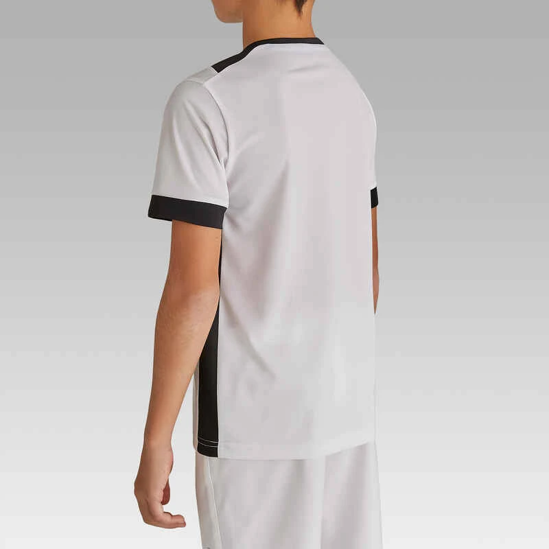 Kipsta Maillot De Football Enfant Manche Courte F500 Blanc 7 Kipsta Maillot De Football Enfant Manche Courte F500 Blanc – Image 5