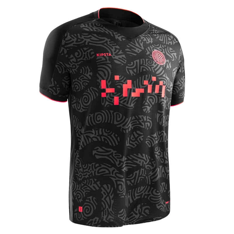 Kipsta MAILLOT DE FOOTBALL VIRALTO II MANCHES COURTES NOIR, GRIS & ROSE 4 Kipsta MAILLOT DE FOOTBALL VIRALTO II MANCHES COURTES NOIR, GRIS & ROSE – Image 2