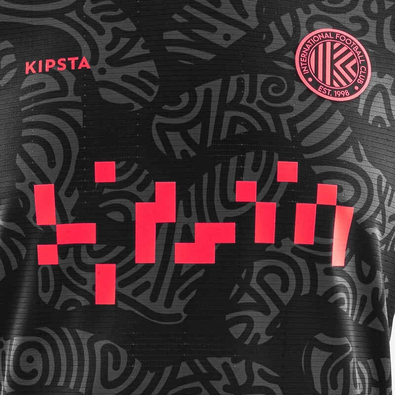 Kipsta MAILLOT DE FOOTBALL VIRALTO II MANCHES COURTES NOIR, GRIS & ROSE 9 Kipsta MAILLOT DE FOOTBALL VIRALTO II MANCHES COURTES NOIR, GRIS & ROSE – Image 7