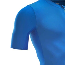 Maillot Vélo Route Manches Courtes été Homme - NEO-RACER Bleu Electrique -ProSportif Boutique maillot manches courtes velo route van rysel neo racer jaune 4