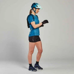 Rockrider MAILLOT MANCHES COURTES VELO VTT ST 100 FEMME TURQUOISE 18 Rockrider MAILLOT MANCHES COURTES VELO VTT ST 100 FEMME TURQUOISE -ProSportif Boutique maillot manches courtes vtt st 100 femme turquoise 4